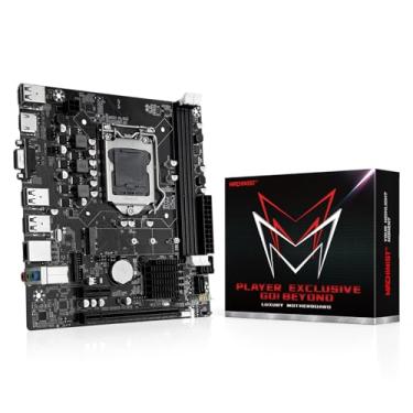 Imagem de MACHINIST Placa-mãe para jogos H61 LGA 1155 (Intel 2ª/3ª geração), placas-mãe de computador Micro ATX suportam PCIe 2.0, LAN 100M, DDR3, SATA M.2 para Intel i3, i5, i7/Xeon E3 V2/Pentium