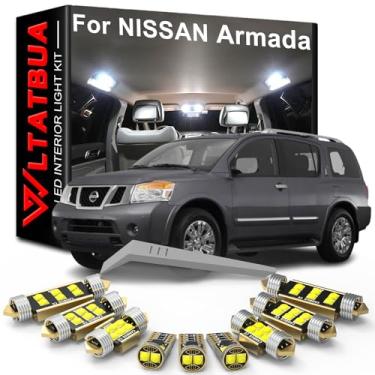 Imagem de Kit de luz interior LED pacote de substituição para Nissan Armada 2004 2005 2006 2007 2008 2009 2010 2011 2012 2013 2014 2015 2016, super brilhante 6000K branco