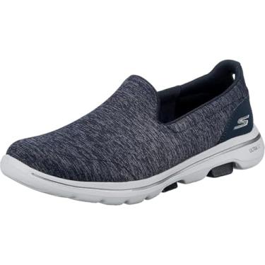 Imagem de Skechers Go Walk 5 Honor feminino, Azul-marinho/branco, 7.5 Wide