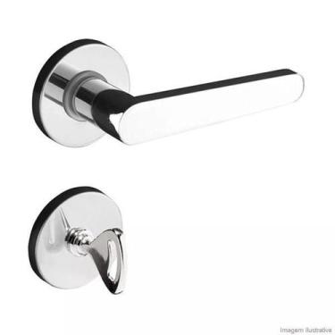 Imagem de Fechadura 402 com Roseta Cromado Banheiro - Pado