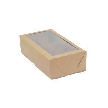 Imagem de 100 Caixas Para 8 Brigadeiro Visor Bombom Brigadeiro Trufas - Gráfica 