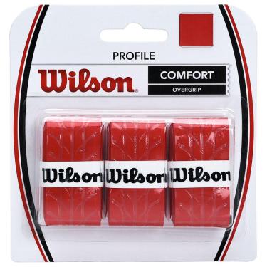 Imagem de Overgrip Wilson Profile com 03 Unidades Vermelho