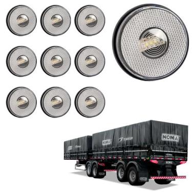 Imagem de 10 Lanterna Lateral Noma LED Cristal 85mm Saída Conector - DW Componen