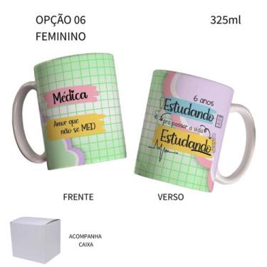Imagem de Caneca 325ml Flork Medicina Médica Médico - LARANJA E MIMOS