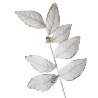 Imagem de Galho Decorativo Veludo Branco 65cm - Carmella Presentes, 65cm