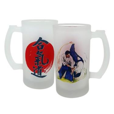 Imagem de Caneca Vidro Chopp Arte Marcial Japonesa Aikido Aiquidô - GMH