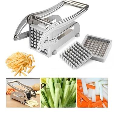 Imagem de Cortador legumes Batata Palito Lâminas Inox Cortador Manual - ZEM