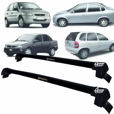 Imagem de Rack Teto Aluminio Prime Corsa Classic 4PTS Preto PR120