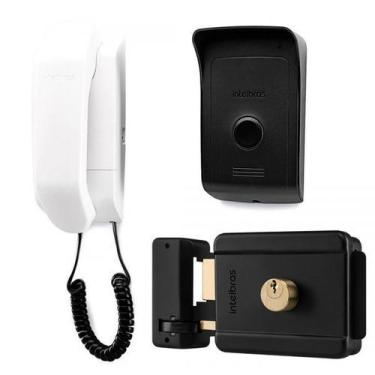 Imagem de Kit 1 Porteiro Interfone IPR1010 e 1 Fechadura FX500 INTELBRAS IPR 101