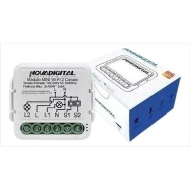 Imagem de Interruptor Relé Inteligente Mini Wi-Fi 2 Canais Novadigital
