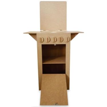 Imagem de Fogão Cozinha com Portas Abrem Brinquedo 56x54x31 Mdf Madeira - ATACAD