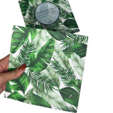 Imagem de Kit 20 Guardanapos Papel Estampado Folhagem 33cm Folha Dupla Mesa Post