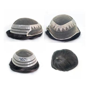 Imagem de Prótese Capilar Híbrida Mod. André Com Nó 20X25 D= 115%