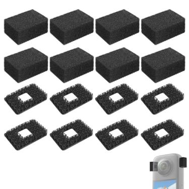 Imagem de SUNMON Abafador de vento de microfone para câmera Insta360 X4, Insta360 X3, filtro pop para microfone, redução de ruído, melhoria da qualidade do som (8 peças)