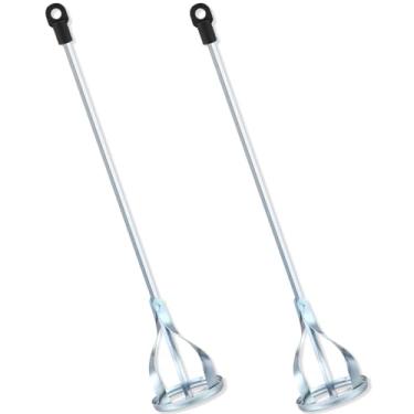Imagem de Therwen 2 peças de agitador de tinta para broca, baldes de 1 a 5 galões serve para brocas padrão misturador de tinta para broca, pá de mistura de cimento para broca, argamassa, argamassa de lama