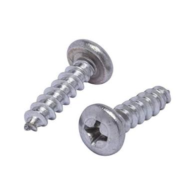 Imagem de Parafuso de madeira Phillips de cabeça de panela inoxidável #10 x 1", (100 peças), 18 – 8 (304) Parafusos de aço inoxidável da Bolt Dropper