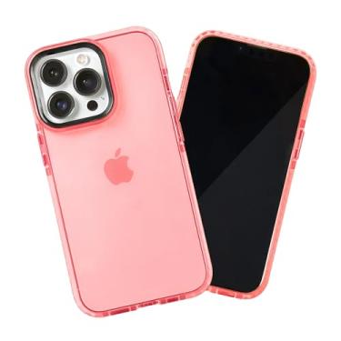 Imagem de SteepLab Capa Barrier para iPhone 13 Pro (2021, tela de 6,1 polegadas) - Capa absorvente de impactos com proteção total do corpo e moldura elevada (pêssego rosa sutil)