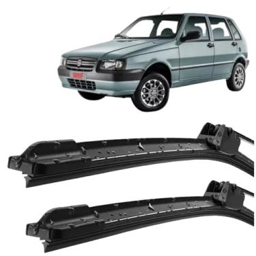 Imagem de Par Palheta Limpador Parabrisa Uno 1984 a 2010 Silicone Silicone Tipo Gancho