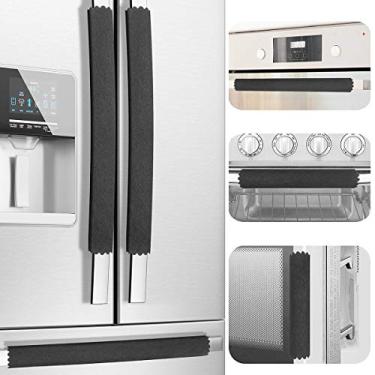 Imagem de MRKG Capas de maçaneta de porta de geladeira, conjunto de 6, capas de maçaneta para geladeira e forno de micro-ondas, minimalistas, inovadoras, mantém seu aparelho de cozinha limpo de manchas,