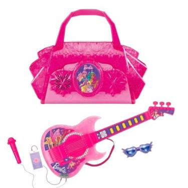 Imagem de Brinquedo Musical Barbie Dreamtopia Bolsinha E Guitarra Com Função MP3