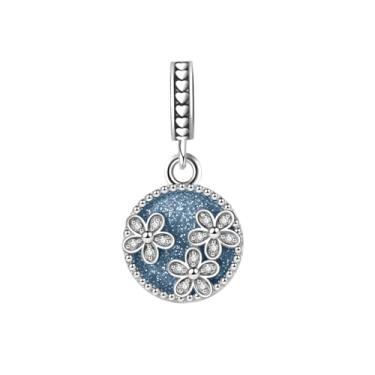 Imagem de MiiFort Pingente de flor floral cintilante serve para pulseiras Pandora Charms Moments, One Size, Cobre, Sem Pedra Preciosa
