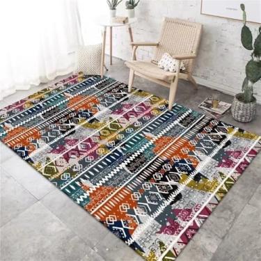 Imagem de HJZSZX Retro Sala de estar Tapete Quarto Casa Cabeceira Tapete Macio Grande Área Lazer Área Tapetes de Pelúcia, QH1833, TD, 200X200CM