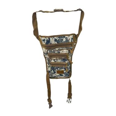 Imagem de Pochete de Perna e Cintura Unissex J'PRIB Bolsa Cartucheira Mochila com 5 Compartimentos, Ajustável (ESTILO 1)