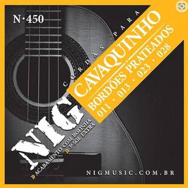 Imagem de Encordoamento Cordas Cavaco Cavaquinho Nig N 450 C/ Bolinha