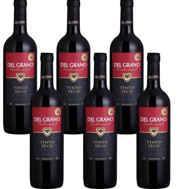 Imagem de Cx 6 Vinho de Mesa Tinto Seco Del Grano 750 ml
