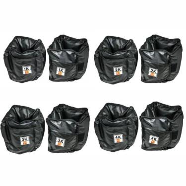 Imagem de Kit 4 Pares Caneleira Tornozeleira Peso 1kg, 2kg, 3kgs e 4kg - 1 Fit