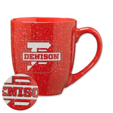 Imagem de Rico Industries NCAA Denison Big Red Primary Logo Red 473 g Caneca de café de cerâmica salpicada gravada a laser