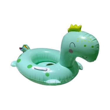 Imagem de Boia Inflável Infantil Bote Fralda Dinossauro Verde Piscina