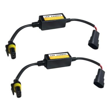 Imagem de Clwalny 2 peças para carro 9005/9006/9012 decodificador de farol LED Canbus, decodificador de erro de aviso para corrigir problema de interruptor de lâmpada, adaptador universal anti-oscilação