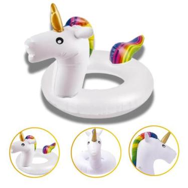 Imagem de Boia inflavel circular unicornio colorful 56cm - Wellmix