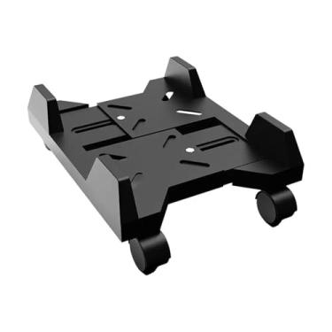 Imagem de Suporte para CPU Suporte de CPU móvel Suporte de hospedagem de CPU de mesa sob a mesa com rodas giratórias Rack de mainframe para PC para escritório doméstico Suporte para CPU