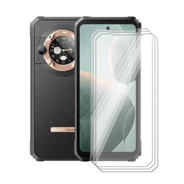 Imagem de YQINHHME Película protetora de vidro temperado para Blackview BL9000, [3 unidades] Película protetora de dureza 9H para Blackview BL9000 (6,7 polegadas), alta transparência, antiarranhões, sem bolhas