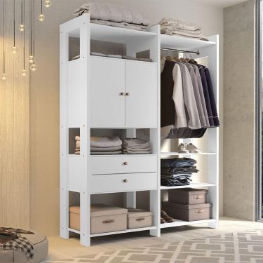 Imagem de Closet Branco Para Quarto Toronto Branco - Luapa - Branco