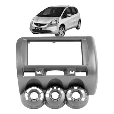 Imagem de Moldura para central multimidia MP5 9 pol 2 din honda fit 2004 A 2008 89/V8