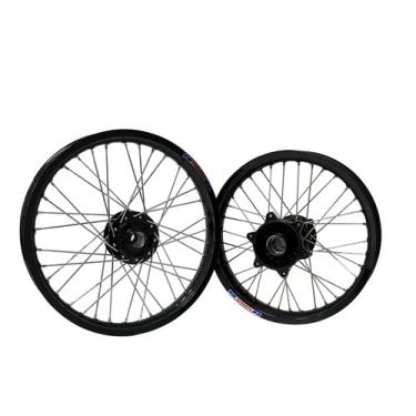 Imagem de Par Roda Aro Alumínio Preto Bros 160 ESDD Disco