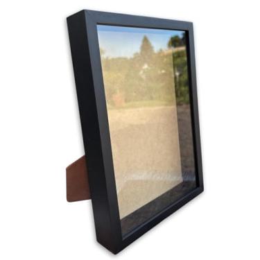 Imagem de Moldura Caixa Alta Com Vidro Expositora Folhas Secas Bordados Quadros Quilling Scrapbook Com Suporte-Revestida-1,5x4,5 C