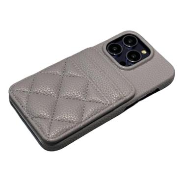 Imagem de Capa para iPhone 11 Pro (5,8") Carteira de bolso de cartão de luxo em couro com compartimento para cartão em treliça da moda, capa macia fosca, lavanda, para iPhone 11 Pro (5,8")