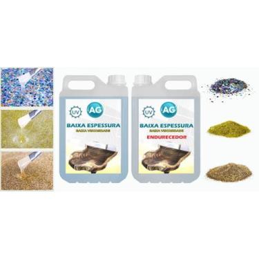 Imagem de Resina Baixa Espessura 5KG + 3 Glitters - Resinas ag
