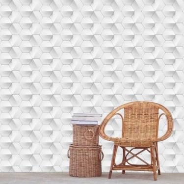 Imagem de Papel de Parede Autocolante Geométrico Hexagonal - Inove Papéis de Par
