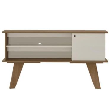 Imagem de Rack Bancada Para Tv 50 Pol 1P 120 cm Cinamomo Off White ARLY - Milani