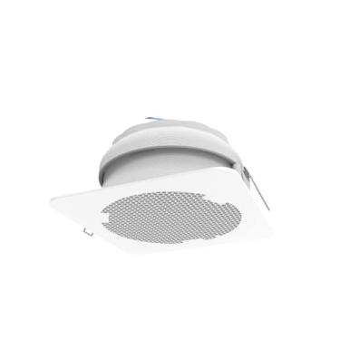 Imagem de Splin Suporte Stand QUADRADO De Teto de Embutir para Amazon Alexa Echo Dot 4 ou 5 e Apple HomePod Mini - Acabamento em Acrílico, fechamento ajustável por rosca - Modelo Clássico Quadrado (branco)