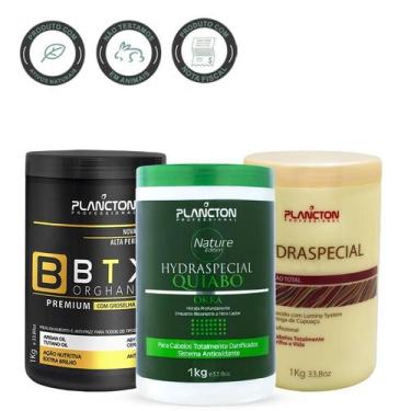 Imagem de Premium 1kg+Banho de Verniz 1kg+Máscara de Quiabo 1kg - PLANCTON