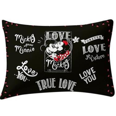 Imagem de Fronha Avulsa Mickey e Minnie 100% Algodão 48x68cm - Portallar