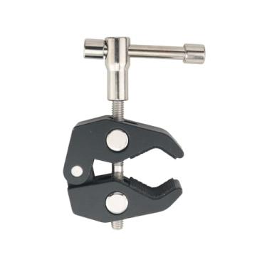 Imagem de WELWIK Super braçadeira fotográfica de alumínio preto com rosca de 1/4 e 3/8 para câmera, clipe de liberação rápida, acessório de fixação multifuncional, adequado para prateleiras de lâmpadas, barras