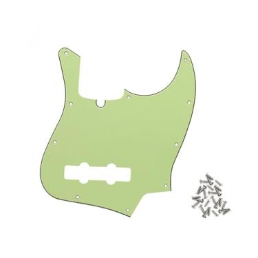 Imagem de ROZILO Pickguard para baixo Jazz verde menta 10 furos para para-lama de 4 cordas Jazz Bass estilo moderno