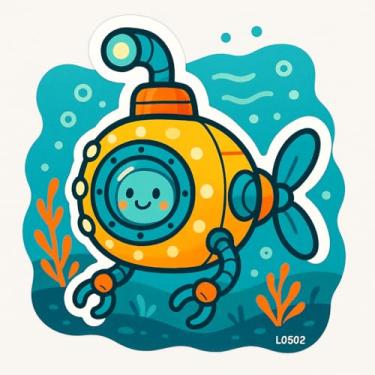 Imagem de Adesivo Infantil Robô Submarino Explorador